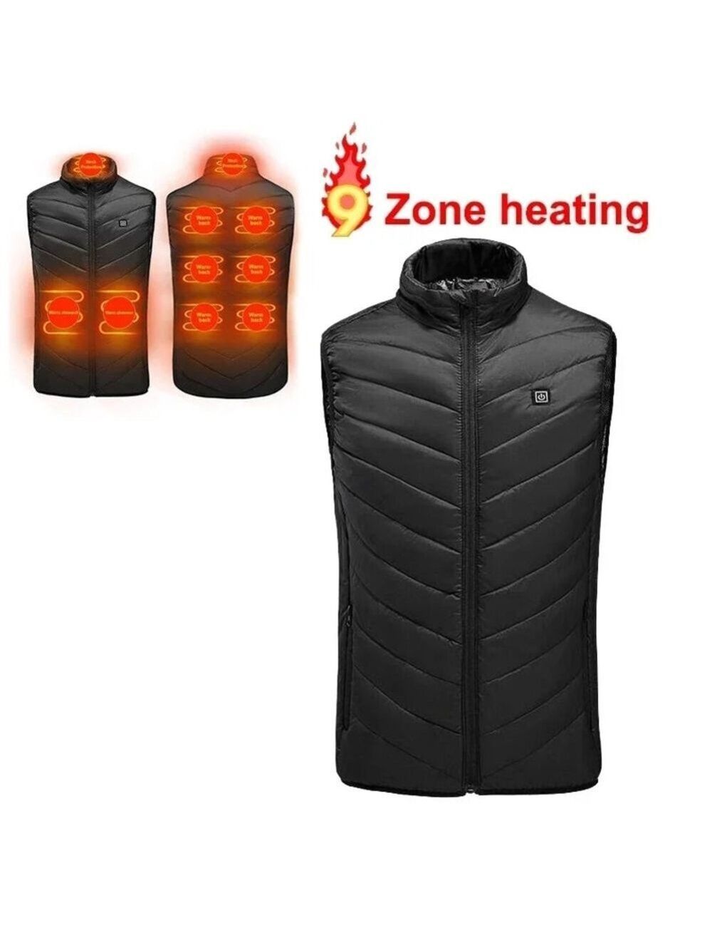 🆕️Unisex Black Heated Vest with USB |BB-DSST - Picture 3 of 7